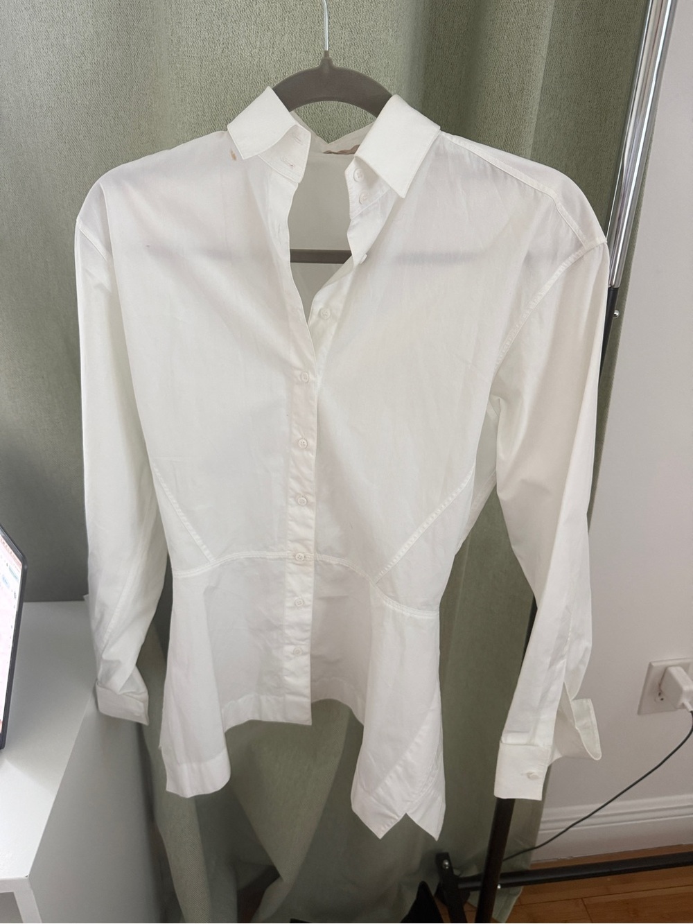 Alaia White Long-Sleeve Men's Dress Shirt